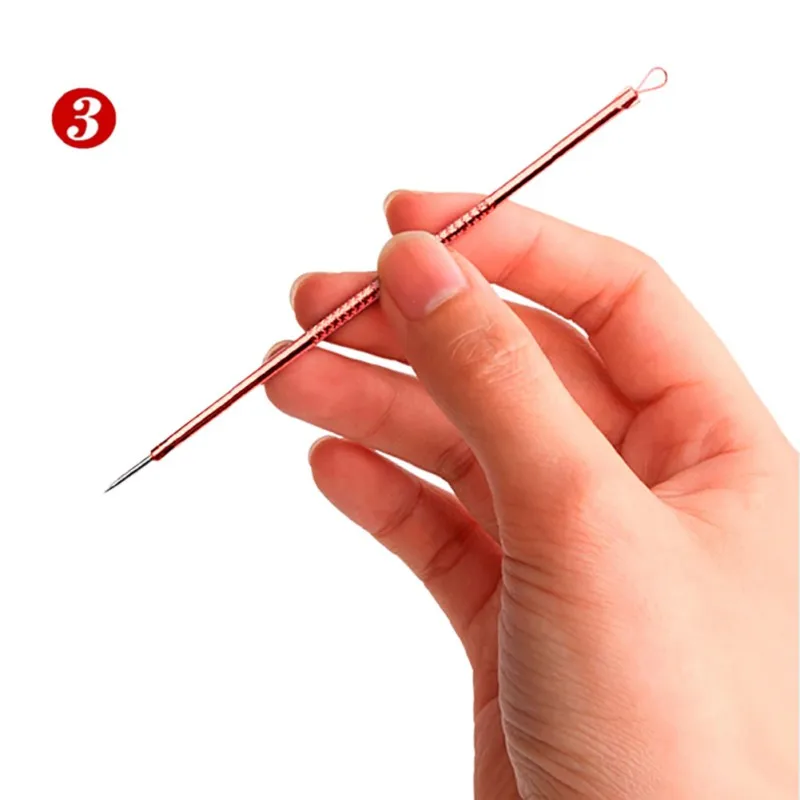 Stainless steel Acne Needle Double Loop Acupuncture Needle Blackhead Acne Needle Acne Squeeze Face Skin Care Tools Stainless steel Acne Needle Double Loop Acupuncture Needle Blackhead Acne Needle Acne Squeeze Face Skin Care Tools