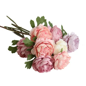 

Very Cheap 30pcs/lot artificial rose bouquet silk decorative flower wedding party Christmas high quality decor flower