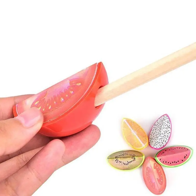 

1pc Creative Pencil Sharpener Cute Fruit Shape Colorful Single Hole Pencil Knife School Supplies Stationery Sacapuntas