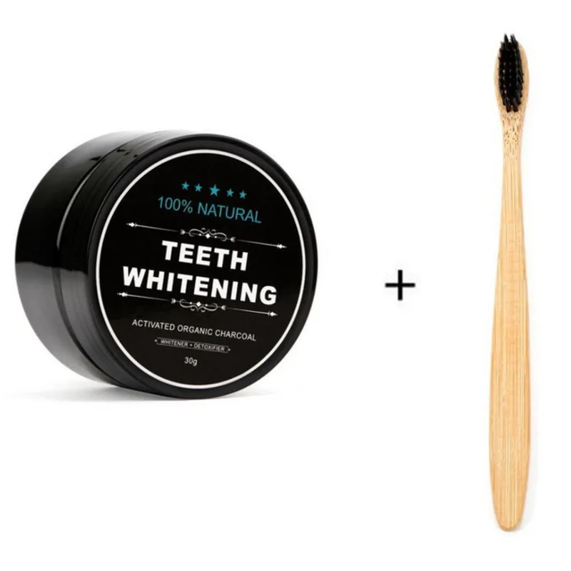 

1 Box Natural Bamboo Charcoal Teeth Whitening Powder Set Strong Formula Whiten Tooth Powder for Oral Hygiene Cleaning