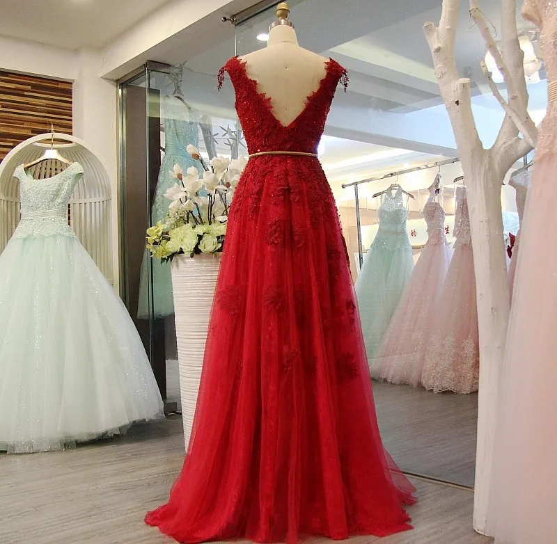 abendkleider-2016-Amazing-Burgundy-robe-de-soiree-vestidos-de-fiesta-Appliques-Beads-robe-de-soiree-courte (1)