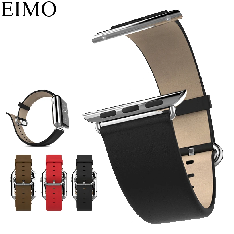 

Genuine Leather Strap for Apple Watch Band 44mm 40mm 42mm 38mm Wrist Bracelet Metal Buckle Watchband belt iwatch Series 4 3 2 1