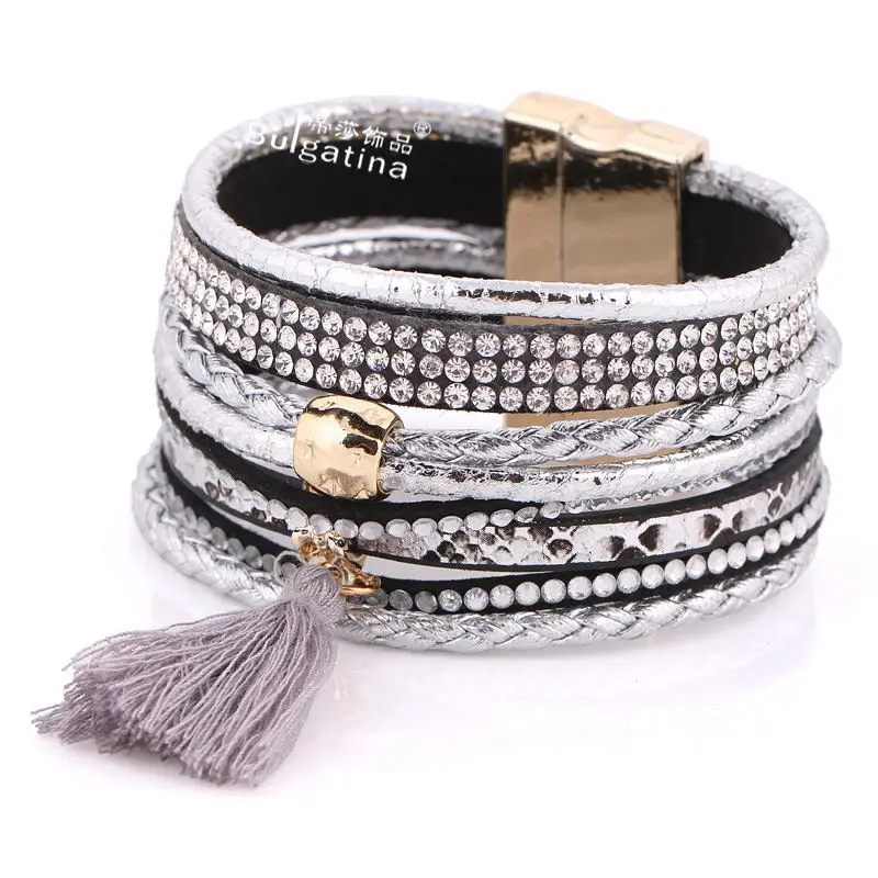 Free Shipping Leather Bracelets Gifts Jewelry Bangles Free Shipping Leather Bracelets Gifts Jewelry Bangles Bracelet With Red Swarovski Crystal In Charm From