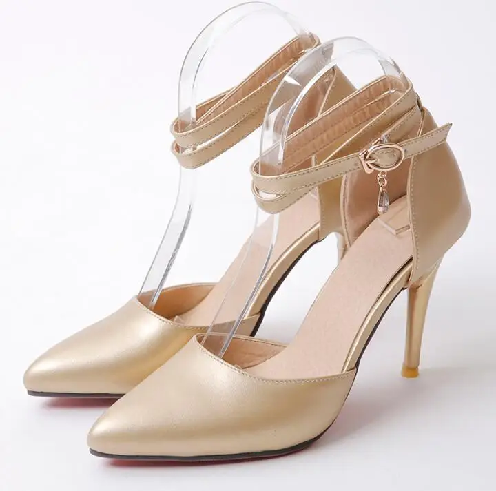 Оригинальное предназначение; женские босоножки; пикантные босоножки на тонком каблуке с острым носком; популярная женская обувь черного, золотого, серебряного цвета; большие американские размеры 3,5-14 - Цвет: WP88131