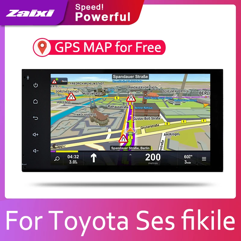 Top ZaiXi 2din Car multimedia Android Autoradio Car Radio GPS player For Toyota Ses fikile 2004~2019 Bluetooth WiFi Mirror link Navi 3