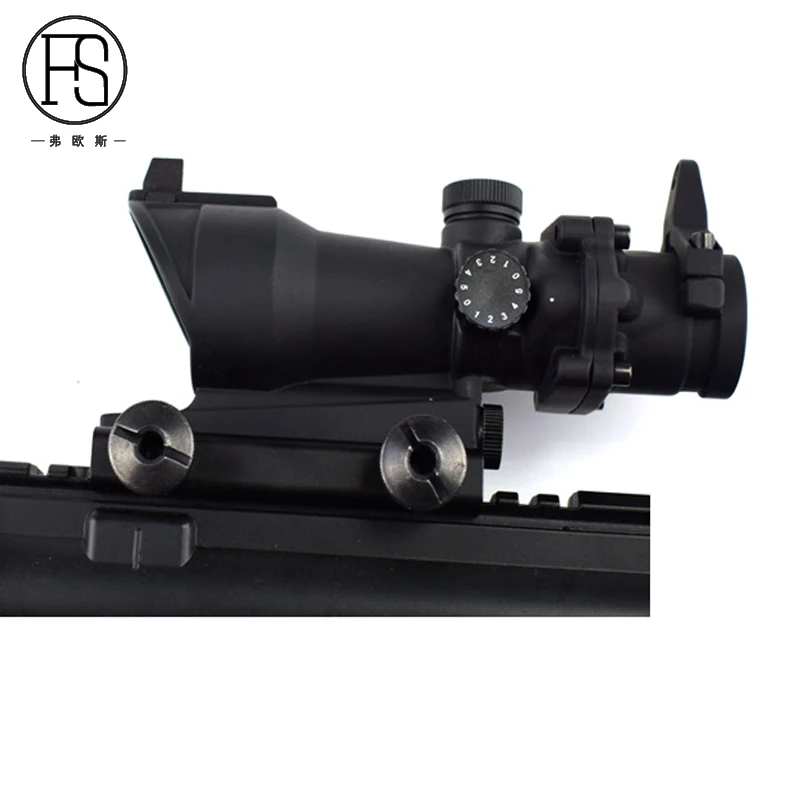 Горячая Тактический Red Dot Airsoft воздуха Пистолет Прицел Acog 1x32 зеленый волоконно