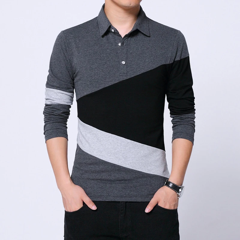

Design New 2019 Men s Brand Polo Shirt Long Sleeves Fashion Spring Autumn Clothes Plus Asian Size M-3XL 4XL 5XL