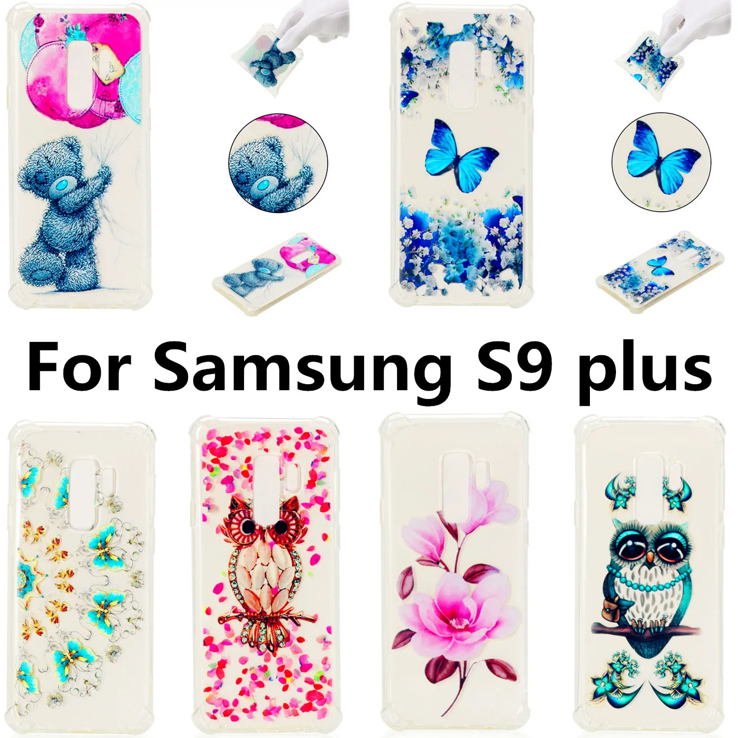 fashion case for Galaxy S 9 plus cases Soft TPU Back covers Transparent silicone phone housing Samsung s9plus Bumper Capa |