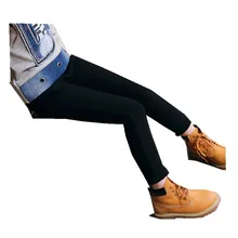 Плотные бархатные леггинсы для девочек; корейские универсальные детские штаны больших размеров; детские брюки; цвет черный, розовый; Лидер продаж