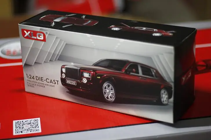 1/24 модель автомобиля Rolls-Royce Phantom удлиненный светильник из литого под давлением сплава Sixdoor модель светильник отличная игрушка-Имитация Коллекция подарков - Цвет: red have box