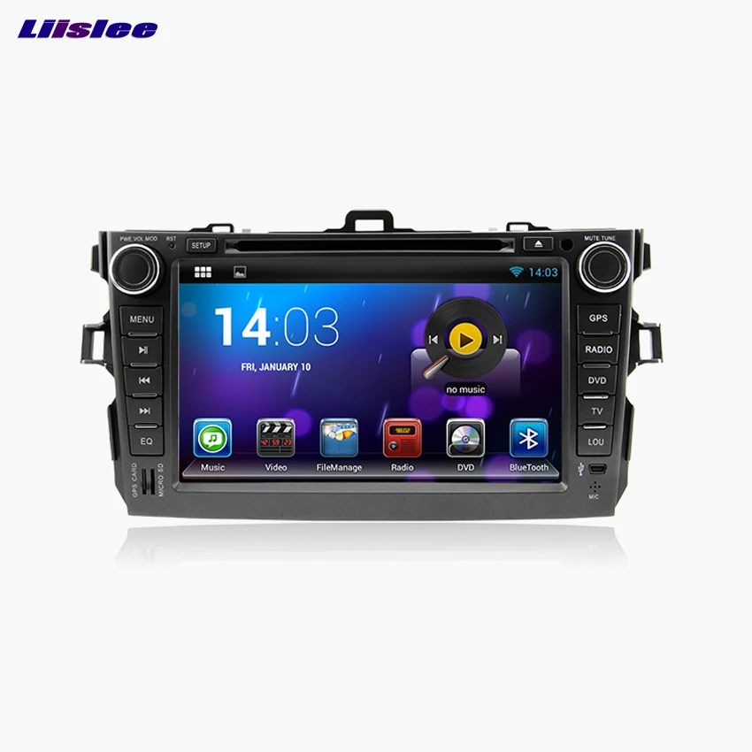 Top Liislee For Toyota Corolla Car DVD player Multimedia Audio Video Radio GPS Navigation Multi-Touch Screen Bluetooth Stereo 0