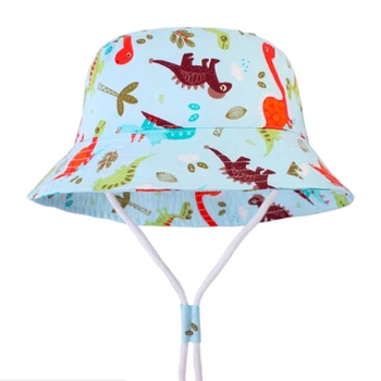 

Kids Reversible Bucket Visor Sun Hat Animal Print Cute Panama Wide Brim Adjustable Bucket Hat