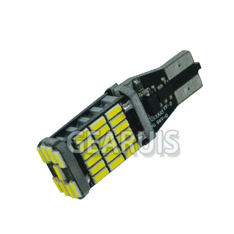 2 шт. высокой мощности T15 Canbus встроенный 45 SMD 4014 светодиодный 360MA W16W без ошибок
