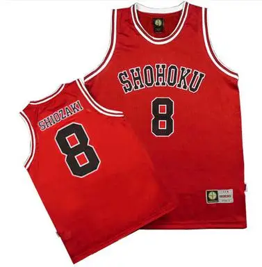 Shohoku школьный Баскетбол команды Sakuragi Джерси для косплея Hanamichi Топы рубашка Спортивная униформа аниме SLAM Данк костюм для косплея Джерси - Цвет: No 8