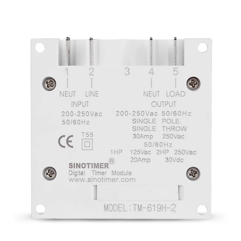TM619 220VAC тяжелая нагрузка 30A Еженедельный программируемый ежедневный таймер духовка таймер приготовления пищи с водонепроницаемой крышкой коробка с таймером