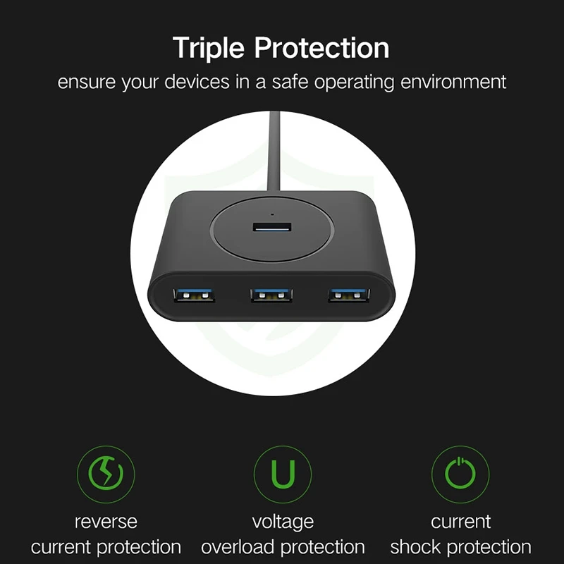 USB 3,0 концентратор 4 порта usb-хаб разветвитель для Macbook ноутбука ПК компьютера HDD