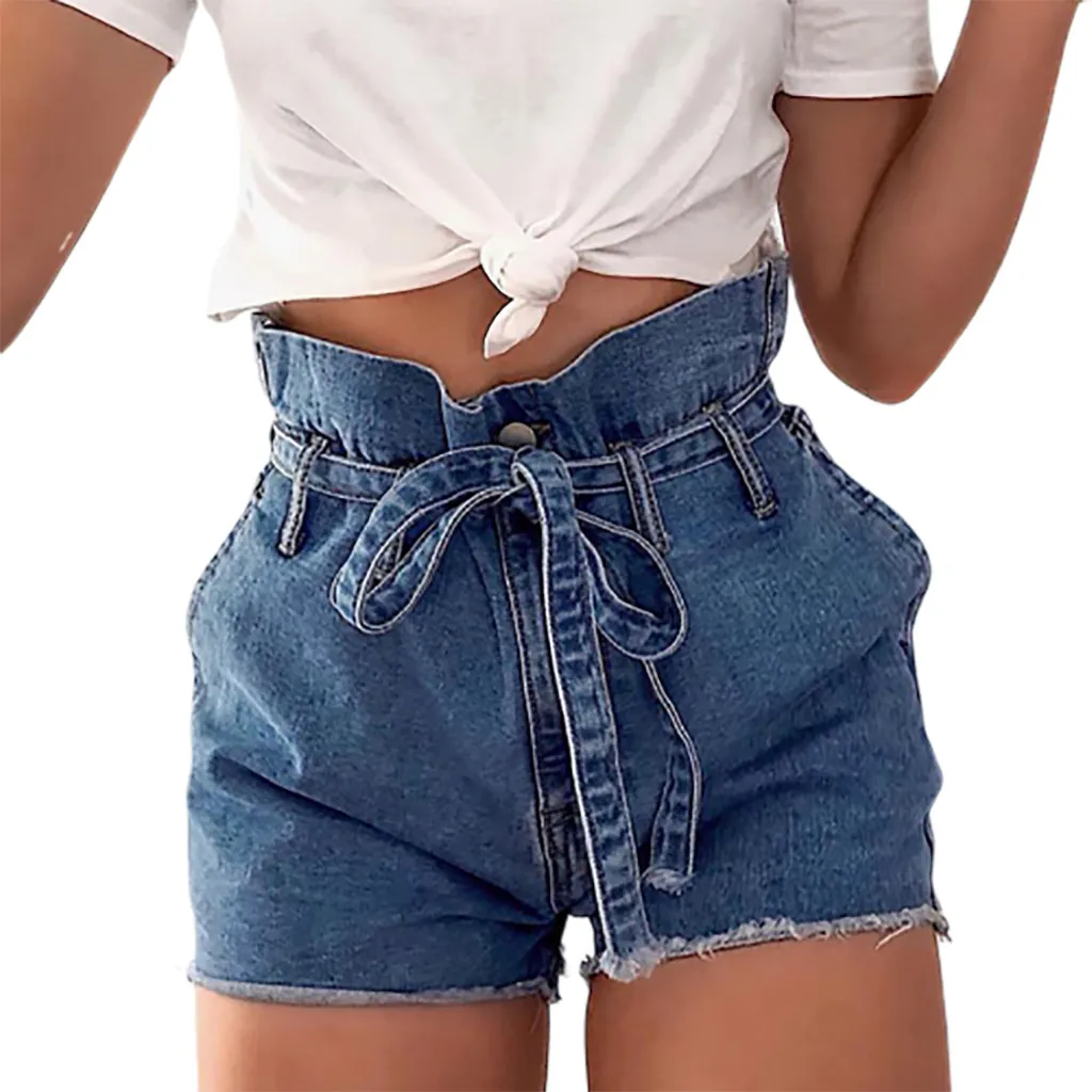 

CHAMSGEND Sexy Shorts Women Summer Denim Shorts Jeans Stylish Ladies Low Waist Straight Short Mujer Spodenki Damskie 2019 L0514