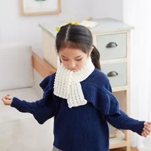 Mingjiebihuo/ модный однотонный теплый и удобный мягкий шарф для детей от 1 до 10 лет, Вязаный милый однотонный шарф