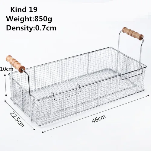 30 видов фритюрница из нержавеющей стали экран картофель фри рамки квадратный фильтр сетки зашифровать фильтры для дуршлага Формы Жарки сетки корзины - Цвет: Kind 19