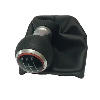 

12mm 5 Speed 6 Speed Car Gear Shift Knob For Audi A4 A5 S4 B6 B7 B8 8K 8T 8F Q5 8R S Line Leather Gear Shift Collars Boot Cover