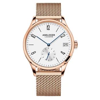 

Swiss Man Watches 2018 Brand Luxury Men's Watch Date Display Leather Strap Watch Power Reserve 42Hours Clock Male Waterproof 50M