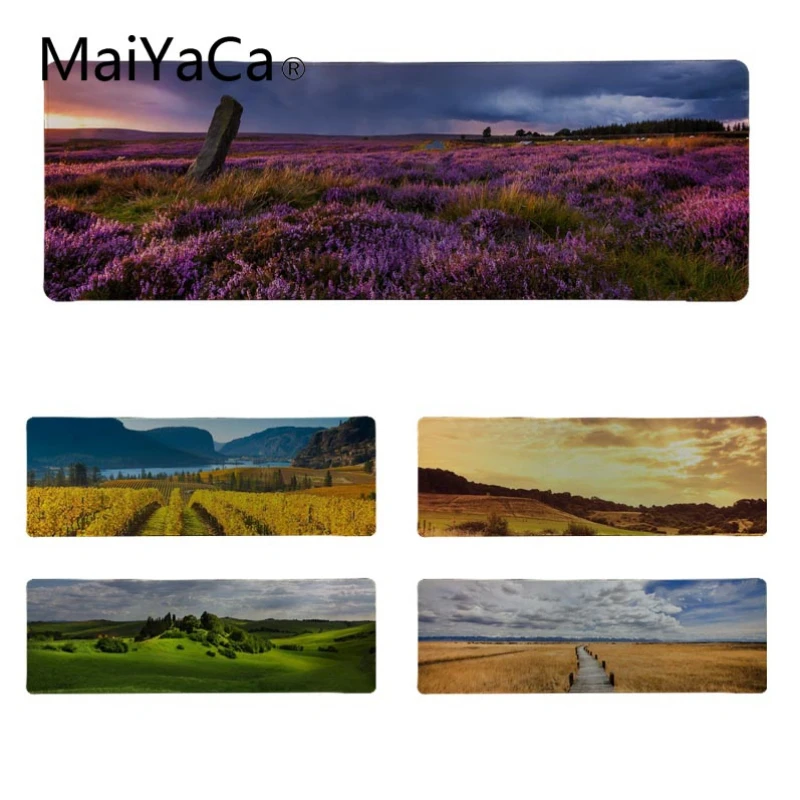 MaiYaCa Top Quality field Landscape Silicone Pad to Mouse Game Size for 30*80cm/11.8*31.5inch Small Mousemat | Компьютеры и офис