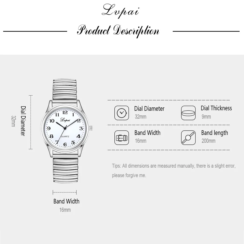 Новые LVPAI часы модные женские унисекс из нержавеющей стали круглый корпус кварцевые наручные часы парные дропшиппинг 233