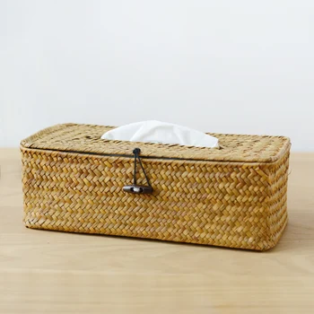 

Straw Tissue Box Rectangular Shape 27*12*9CM