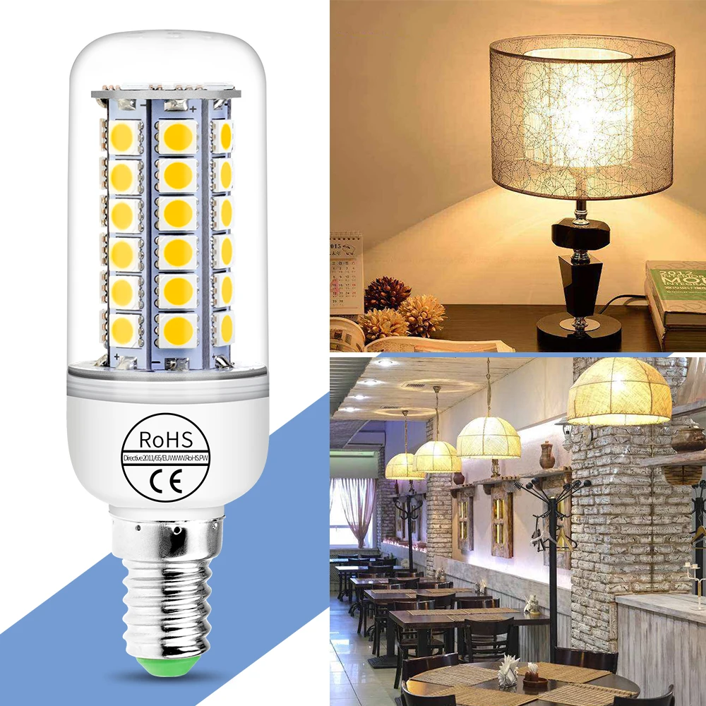 Bombillas Led lámpara de E27 luz 220 V bombilla de maíz E14 Lamparas led Bombillas de luz SMD 5050 24 30 36 48 leds iluminación interior 240 V Bombillas Led lámpara de E27 luz 220 V bombilla de maíz E14 Lamparas led Bombillas de luz SMD 5050 24 30 36 48 leds iluminación interior 240 V