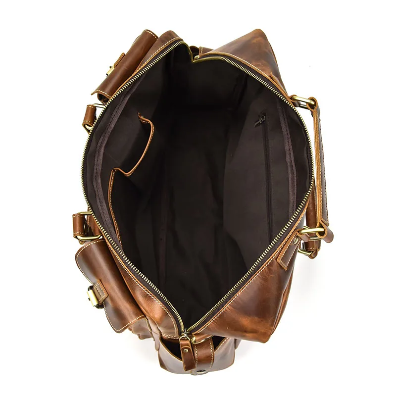 Винтаж Для мужчин Crazy Horse кожа Портфели большой ноутбук из натуральной кожи Бизнес мешок работа сумка дорожная сумка кожа сумка
