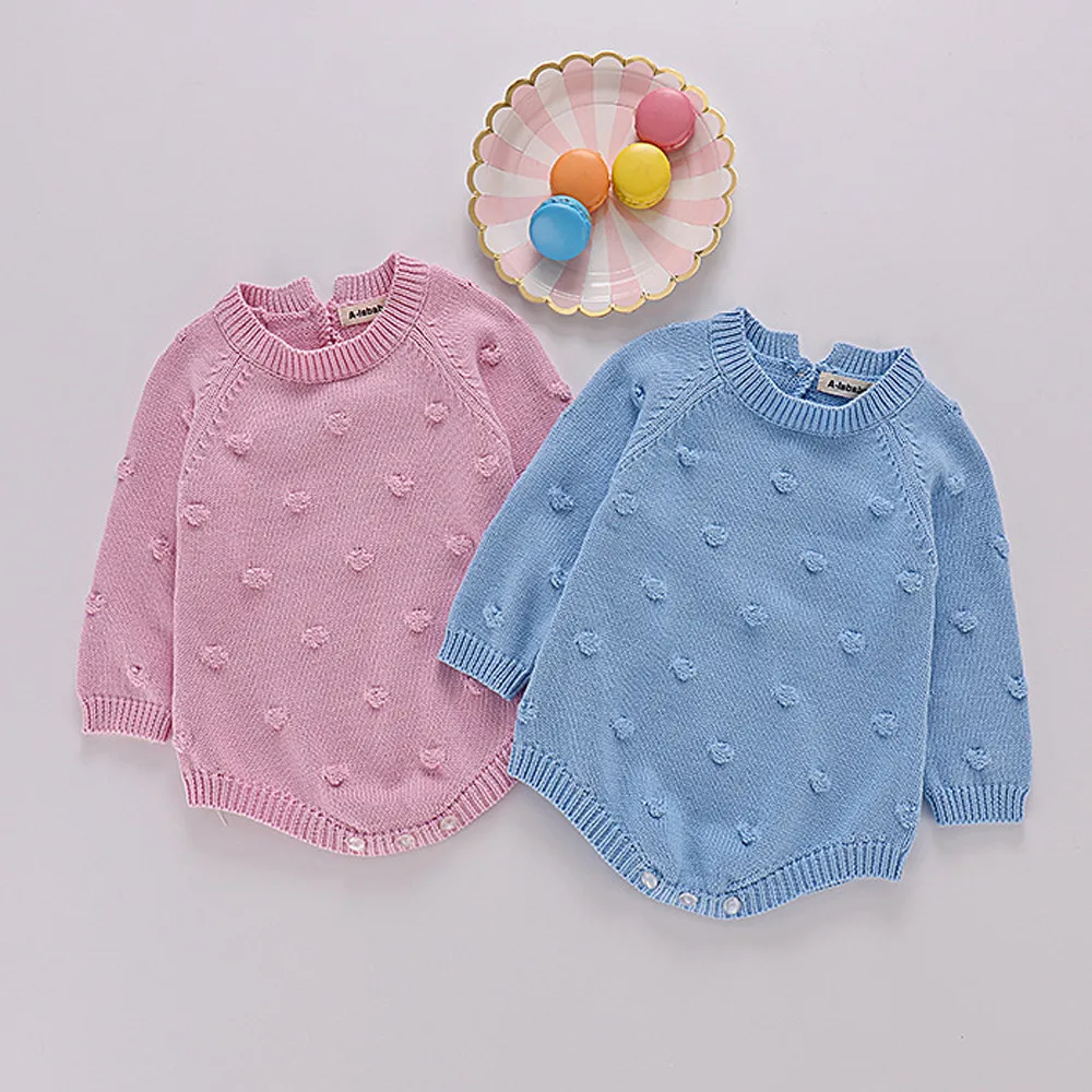 Baby Clothing Infant Newborn Baby Boy Girl Knit Romper Bodysuit Crochet