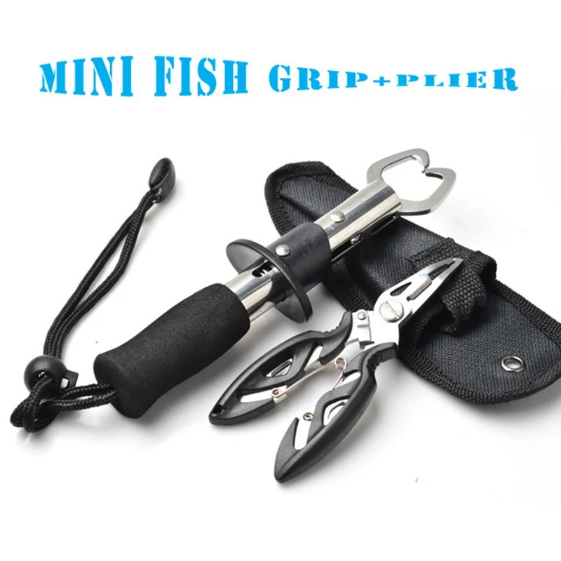 

Fish Grip and Pliers Suit Stainless Steel Durable Fishing Line Cutter Scissors FishHook Remover Fishing Tools
