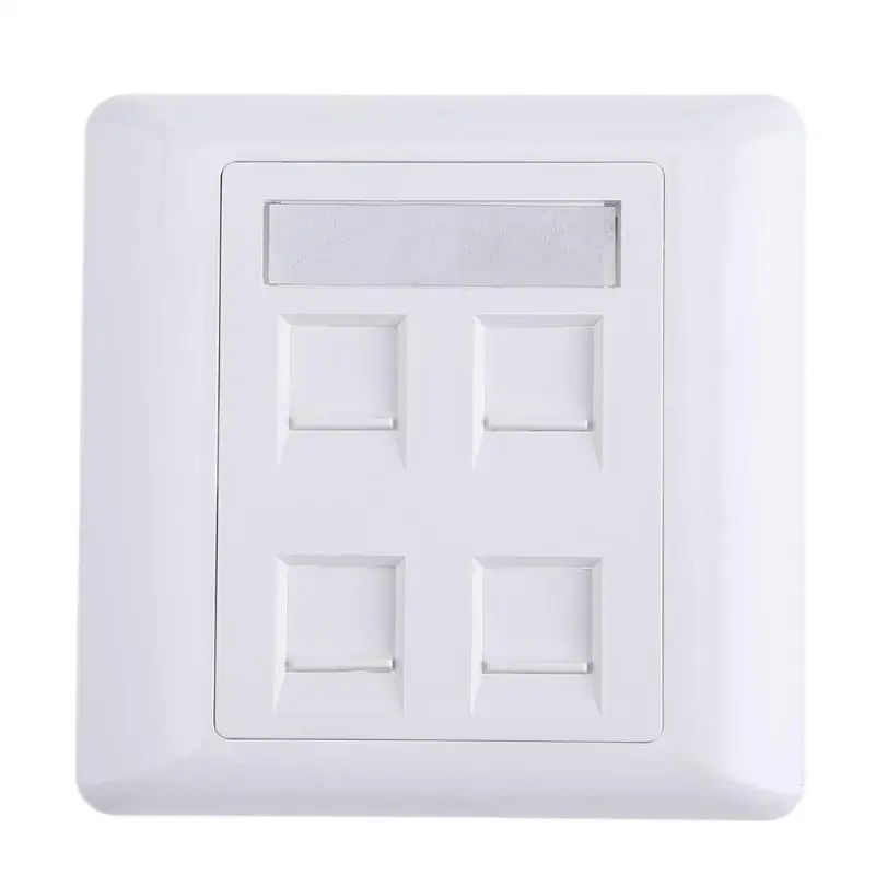 

86 Type Network Socket Panel 1/2/4 Jacks Computer Telephone Network Socket Panel Anti Dust Jack connector plug adapters