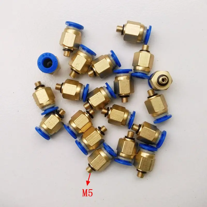 

20pcs/lot 6mm Tube M5 Thread Pneumatic Fitting Quick Joint Connector PC6-M5
