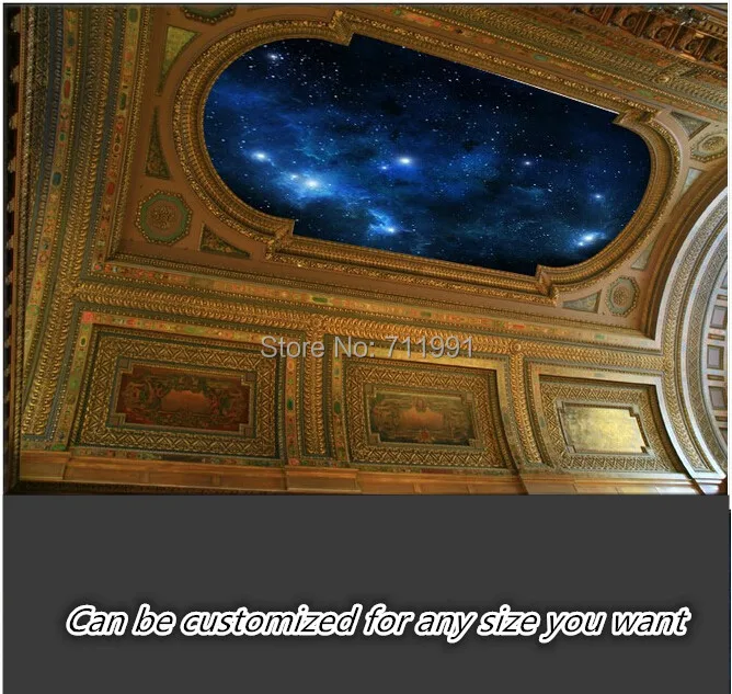

Free shipping custom- modern 3D mural suspended ceiling top bedroom wallpaper sky backdrop