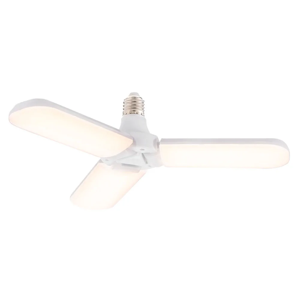 

Home LED Bulb PC Energy Saving Ceiling Light Multi Use Adjustable Super Bright Durable White Easy Install Foldable Fan Blade E27