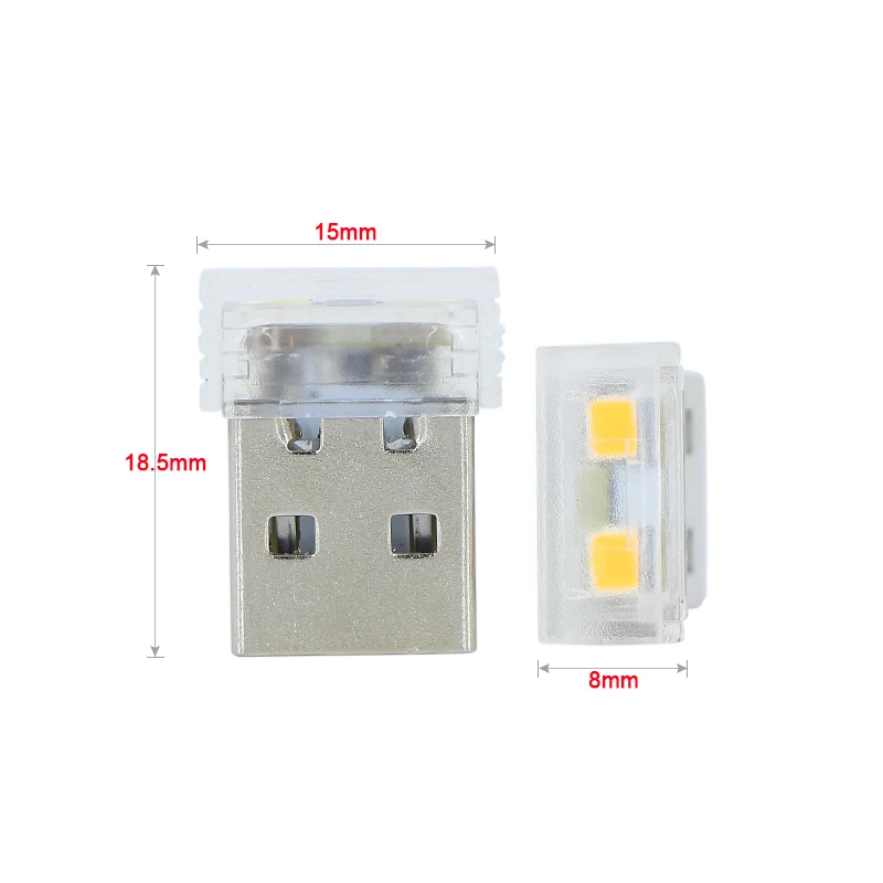 SAARMAT 1* Автомобильный светодиодный светильник с разъемом USB для интерьера, декоративная лампа, аварийный светильник, универсальный для ПК, USB Plug& Play