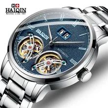 HAIQIN New Watches Mens Tourbillon Automatic Mechanical Watch Men Luxury Brand Business Stainless Steel Watch Relogio Masculino hot brand ouyawei mens luxury tourbillon auto mechanical wrist watches stainless steel business mens watches relogio masculino