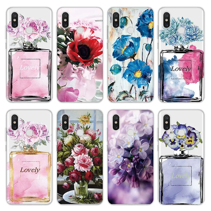 

Flower TPU Soft Capa For Xiaomi Redmi Mi Note 5A 7 A1 A2 5 5X 5S 6 6X 8 Pro Lite SE Explorer 9 Mix 2 2S 3 Play Pocophone F1 Case
