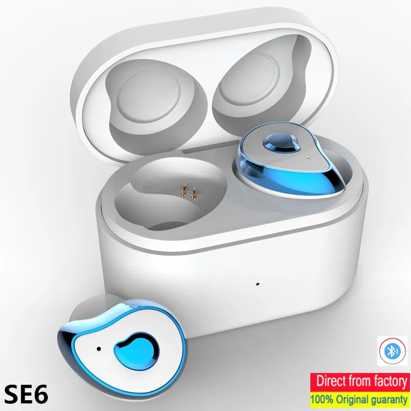 

SE6 Bluetooth earphone real wireless earphone V5.0 mini stereo earphone for HiFi phone bass Support IOS Android phone PK qs1 TWS