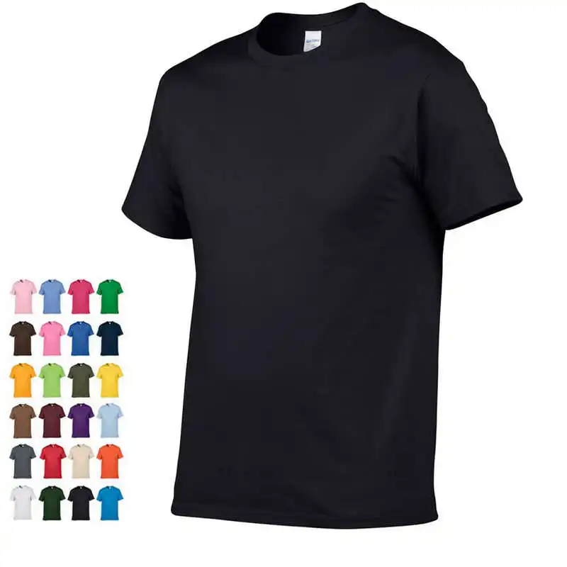 Летняя новая Высококачественная Мужская футболка, Повседневная футболка с коротким рукавом и круглым вырезом из хлопка, Мужская брендовая белая черная красная серая футболка