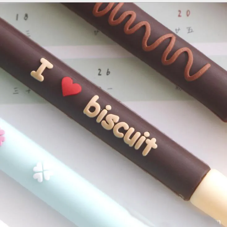 5 шт./компл. фрукты шоколадный бисквит шариковая ручка в форме цветка пера Kawaii Шариковая ручка, канцелярские принадлежности для офиса, школьные принадлежности