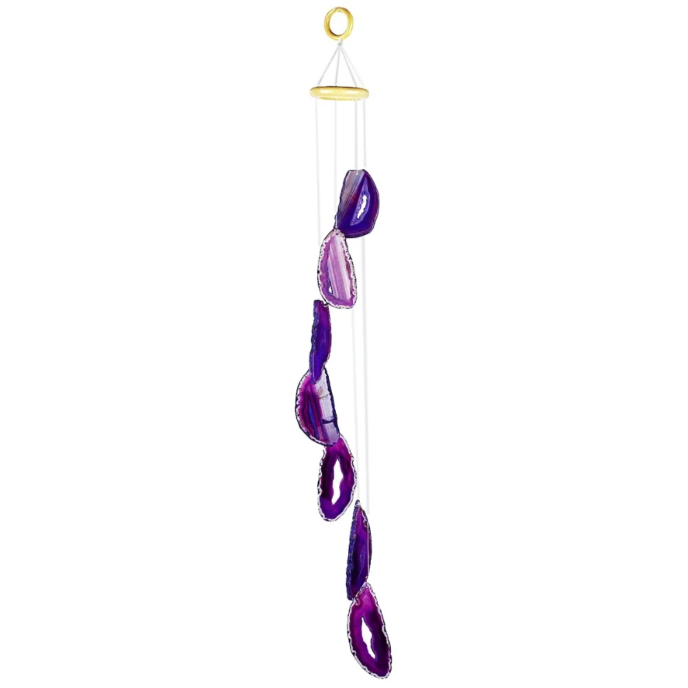 TUMBEELLUWA кусочки агата ветряные колокольчики Windchime домашнее украшение сада Хрустальная коллекция 25-31 дюймов