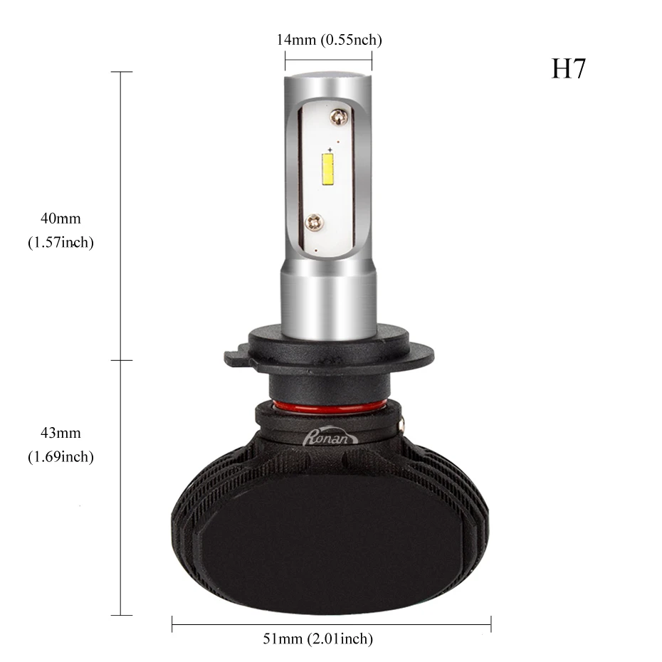 Ронан 10X S1 H4 светодиодный H7 H11 H8 HB4 H1 H3 HB3 автомобильные лампы для фар машины 50W 8000LM стайлинга автомобилей 6500K 4300K 8000K светодиодный автомобильной