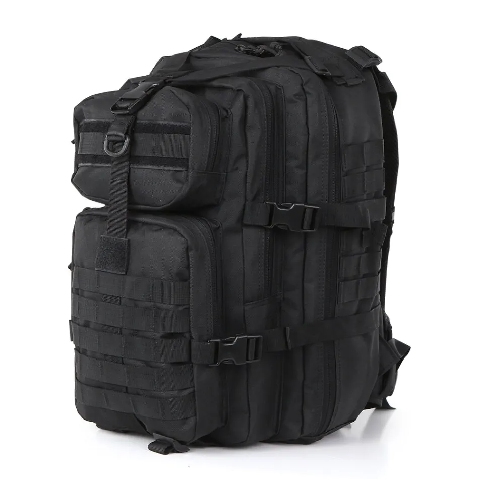 Уличный тренировочный Рюкзак Molle, сумка для выживания, сумка для разведения, треккинга, 38-40л, тактический рюкзак, военная сумка - Цвет: Черный цвет