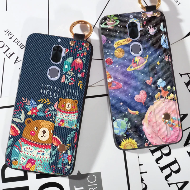 

Wrist Strap Cases For Coolpad Cool 1 LeTV Cool1 Ring Kickstand Soft TPU Case For LeEco Le Cool 1 Fashion Cute Bear Cover