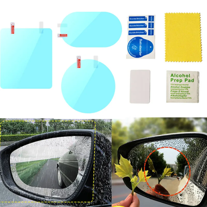 

2PCS Rainproof Film Sticker Anti-rain Mirror Rearview Anti Fog Film Waterproof Car Mirror Anti Fog Film Hydrophobic Sticker