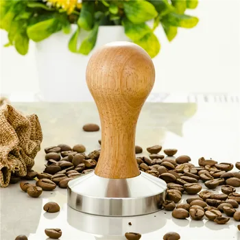 

30pcs/lot Metal Eco-friendly Stainless Steel Coffee Tamper 58mm Brista Espresso Base Powder Press Flat Coffee Hammer
