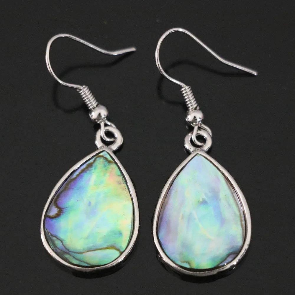 Moda Waterdrop Teardrop Naturale Abalone Shell Ciondola Gli Orecchini Donne Monili Caldi Un Paio B1155