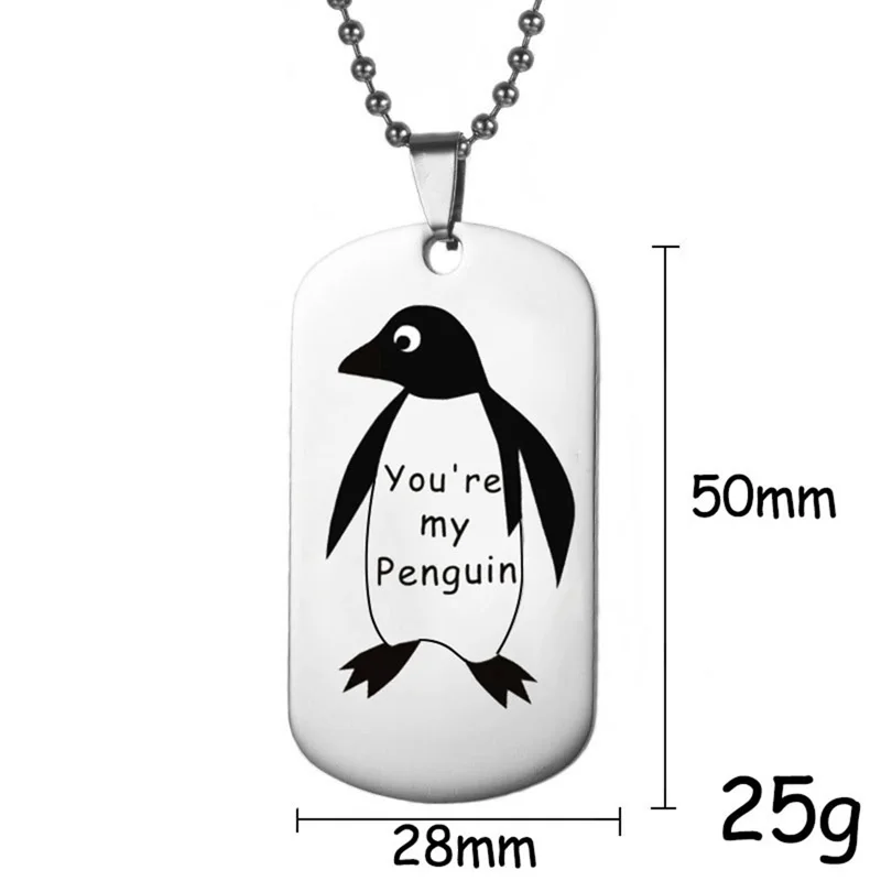 Ожерелье с надписью You're My Penguin Романтичный подарок Подарок на годовщину День